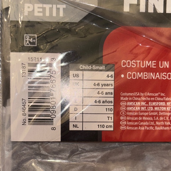 Disney Star Wars Finn Kids Costume - Black and Gray - Picture 3 of 4